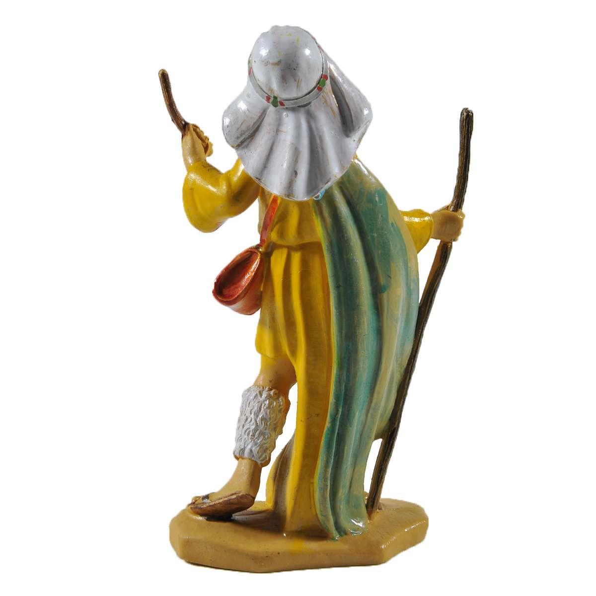 Statua presepe 12 cm viandante arabo bastone