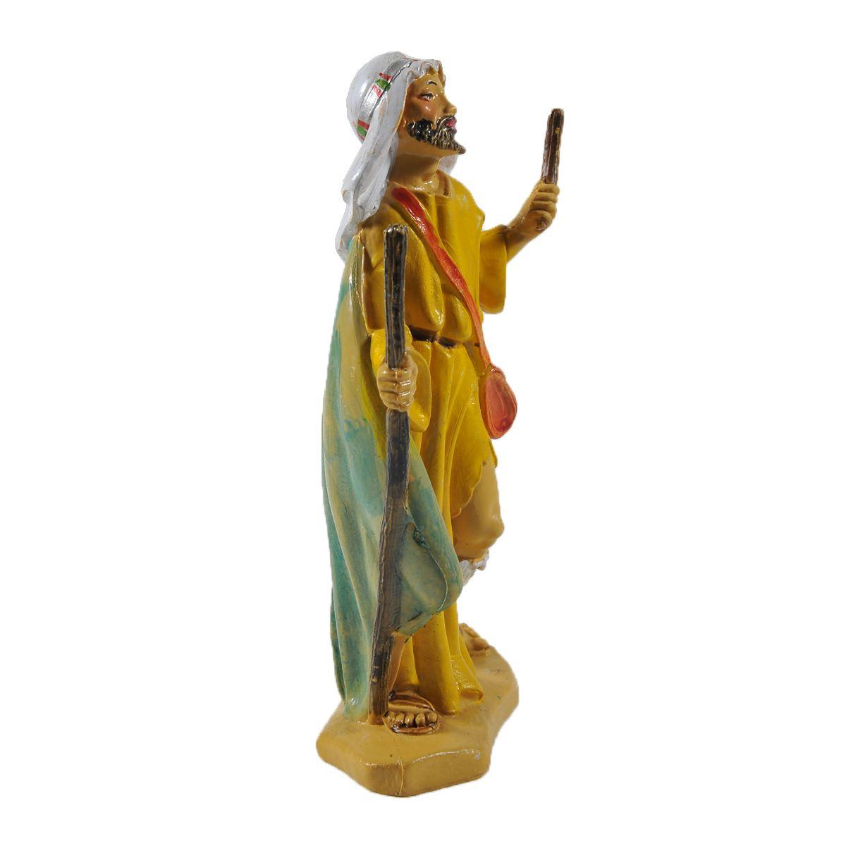 Statua presepe 12 cm viandante arabo bastone