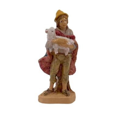 Statua presepe 12 cm pastore pecora