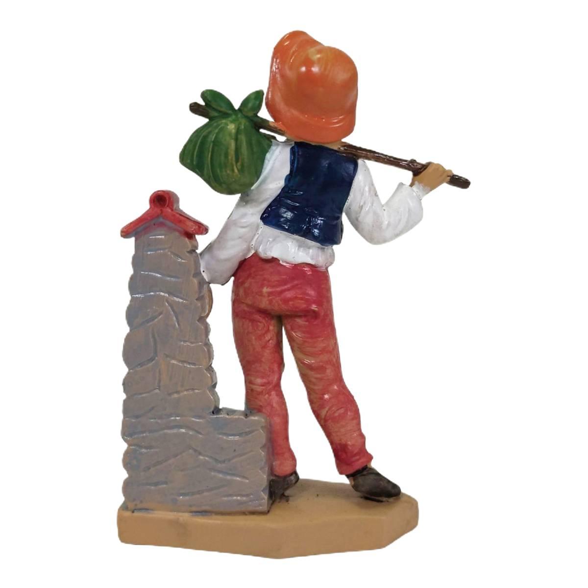 Statua presepe 12 cm pastorello alla fontana