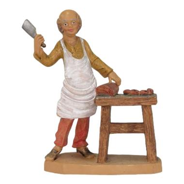 Statua presepe 12 cm macellaio