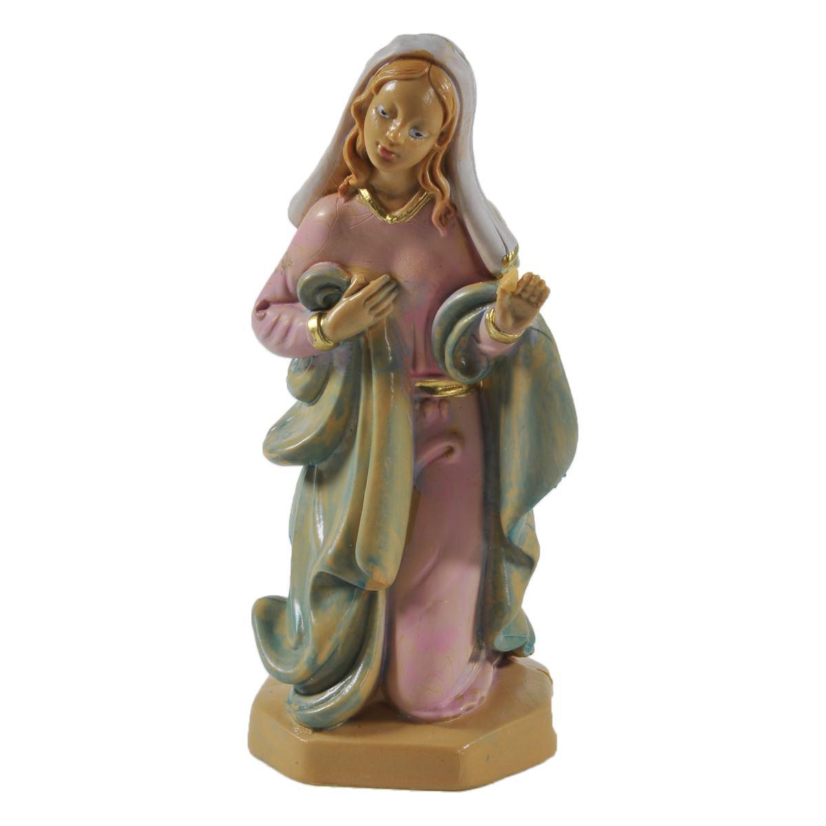Statua presepe 16 cm madonna in ginocchio