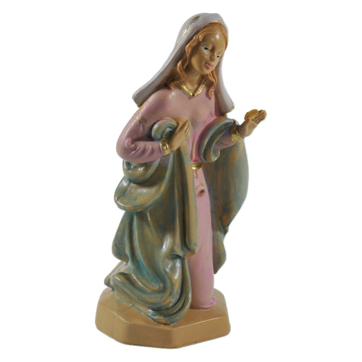 Statua presepe 16 cm madonna in ginocchio