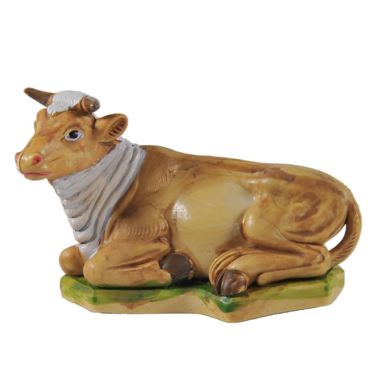 Statua presepe bue seduto