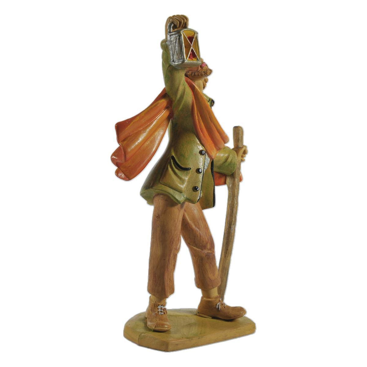 Statua presepe 16 cm uomo lanterna