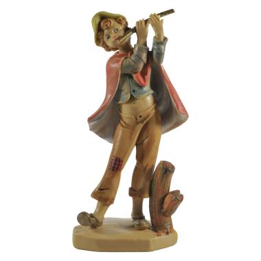 Statua presepe 16 cm uomo flauto