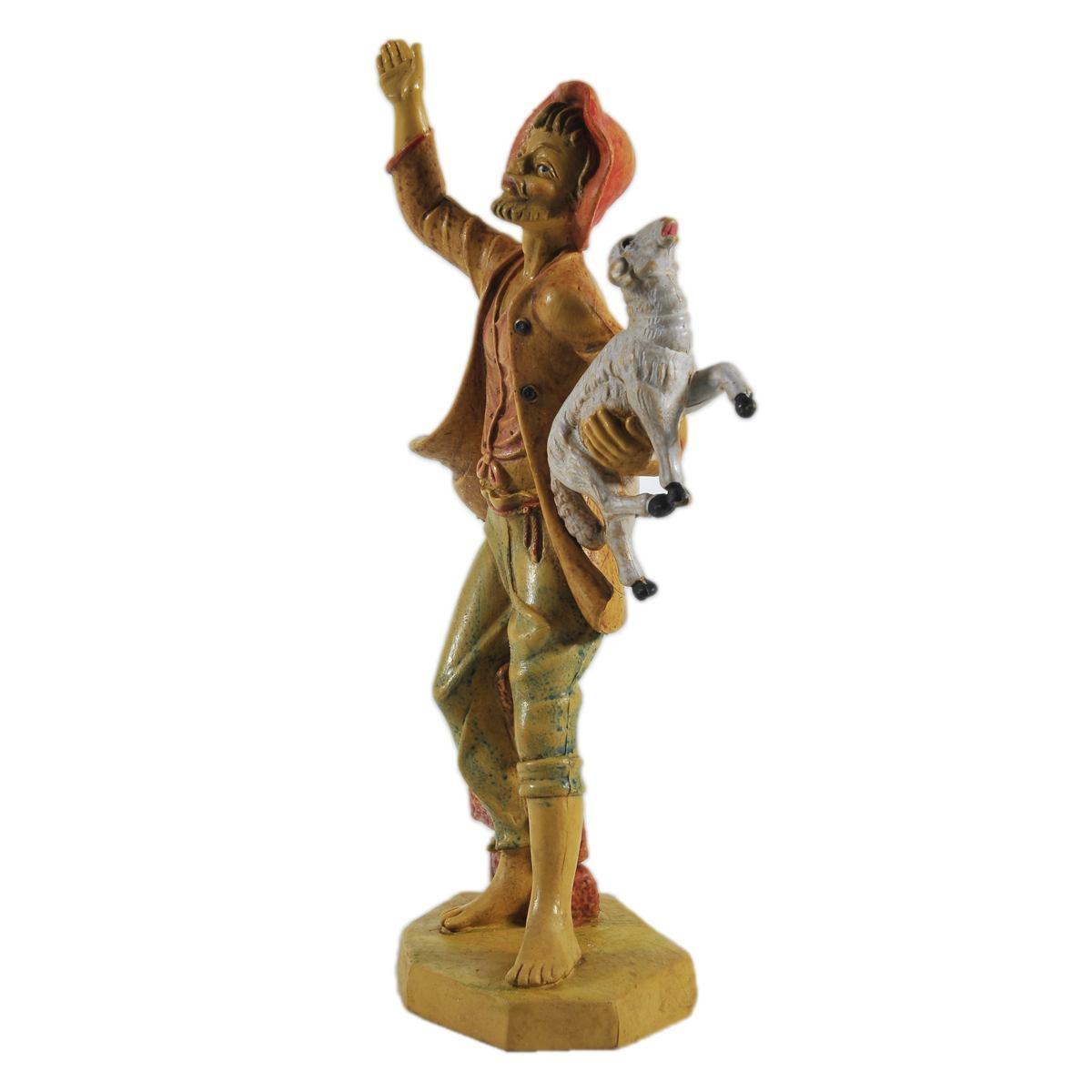 Statua presepe 16 cm pastore pecora