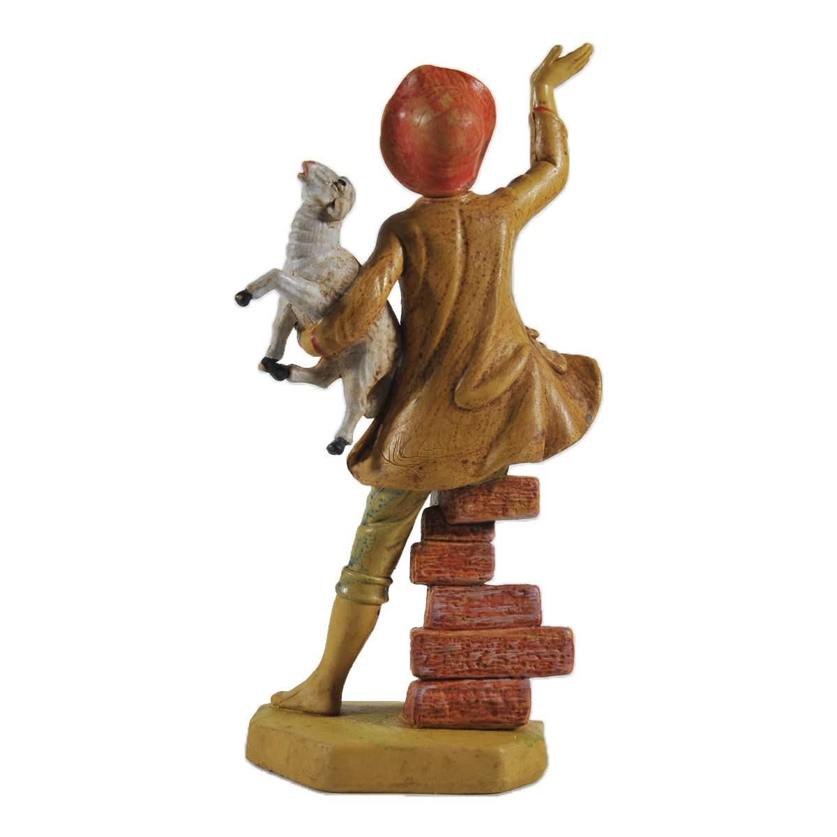 Statua presepe 16 cm pastore pecora