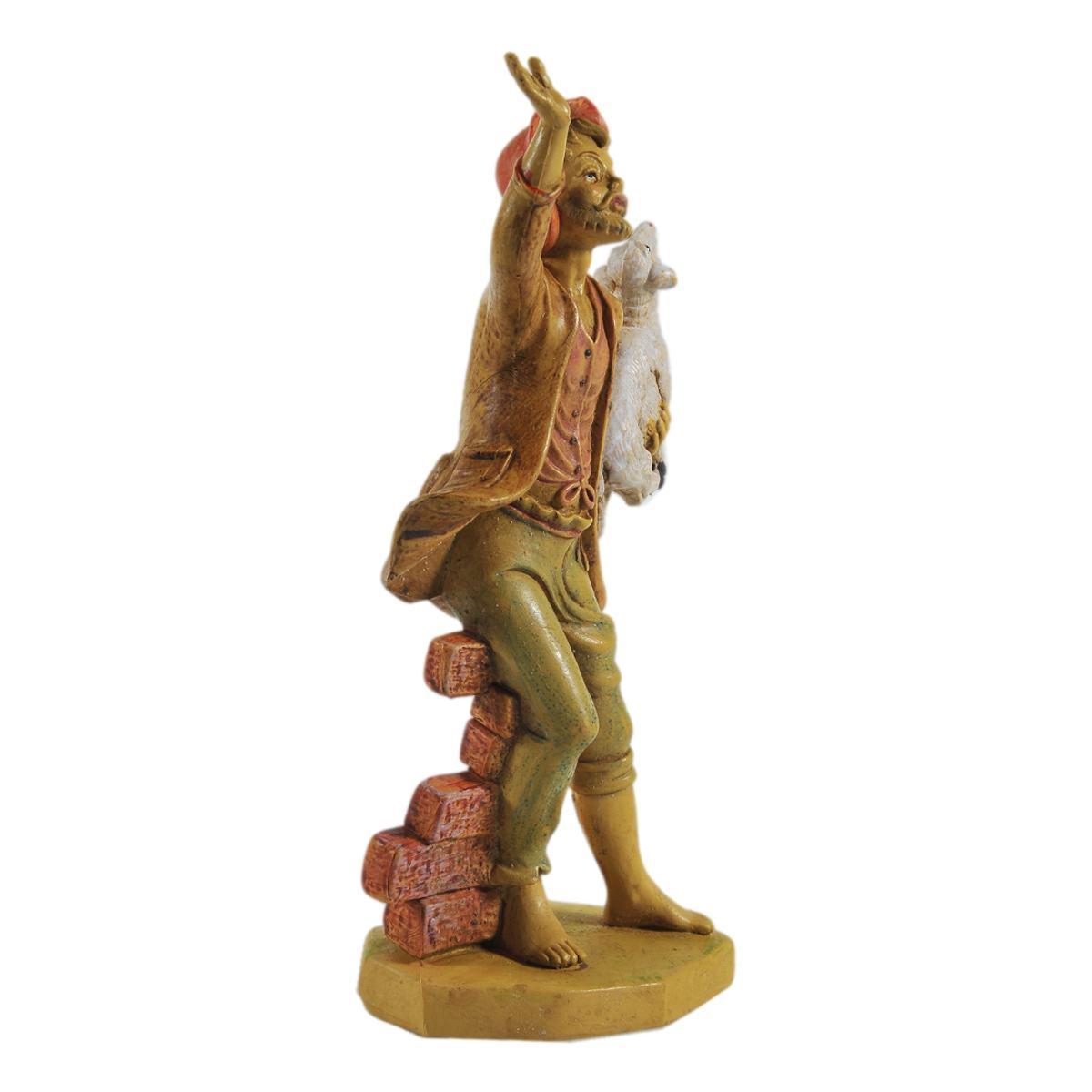 Statua presepe 16 cm pastore pecora