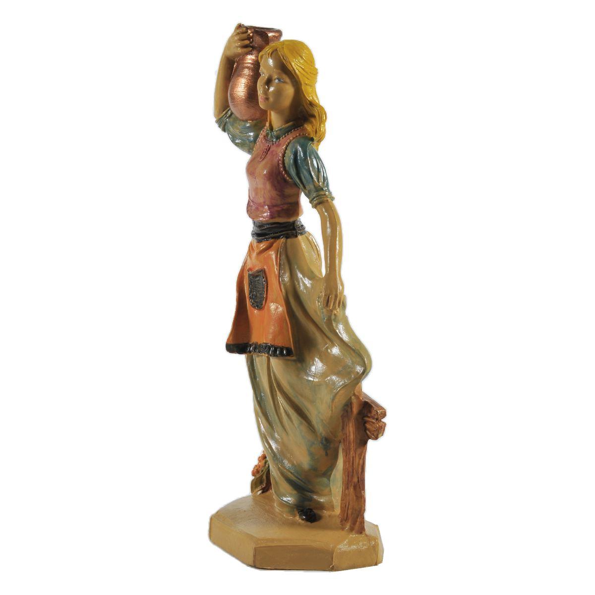 Statua presepe 16 cm donna vaso