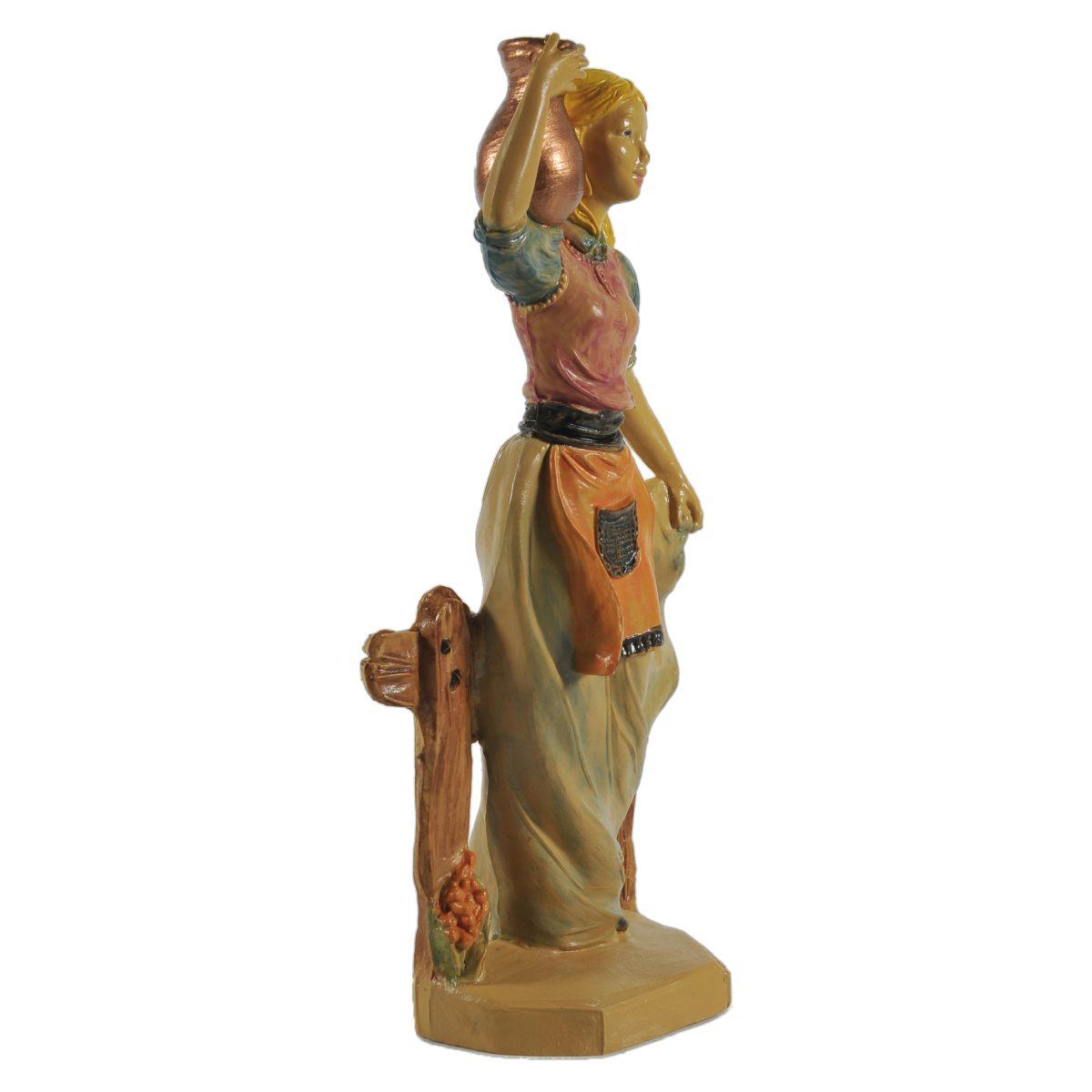 Statua presepe 16 cm donna vaso