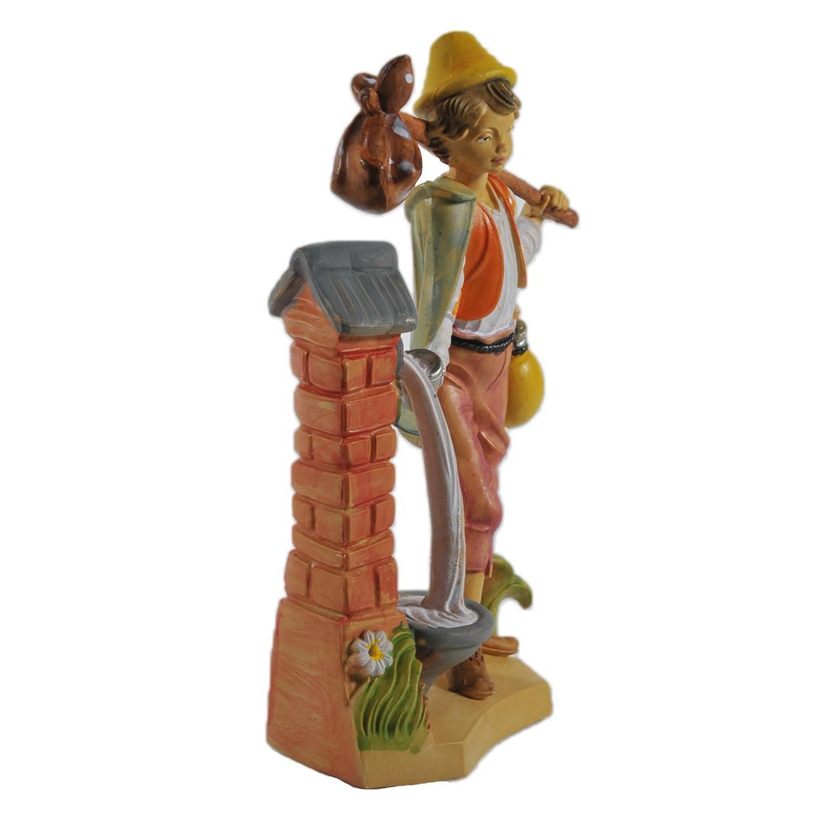 Statua presepe 16 cm uomo alla fontana
