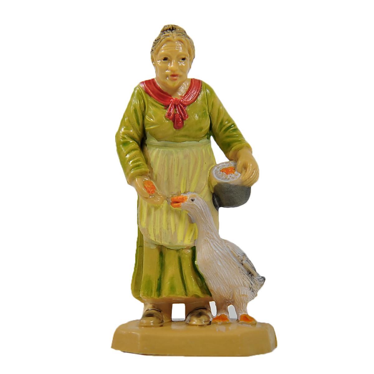 Statua presepe 6 cm donna papera