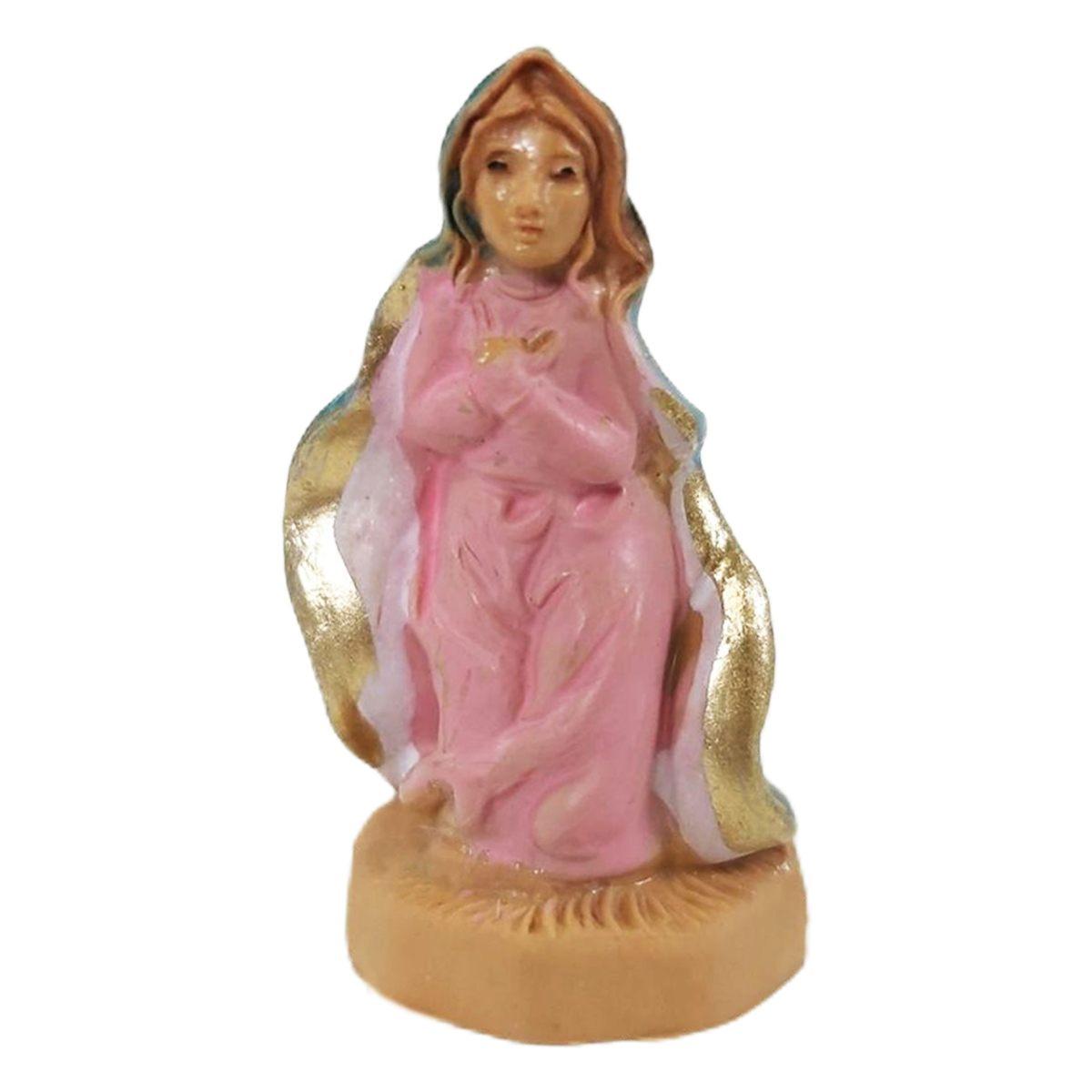 Statua presepe 4 cm madonna in ginocchio