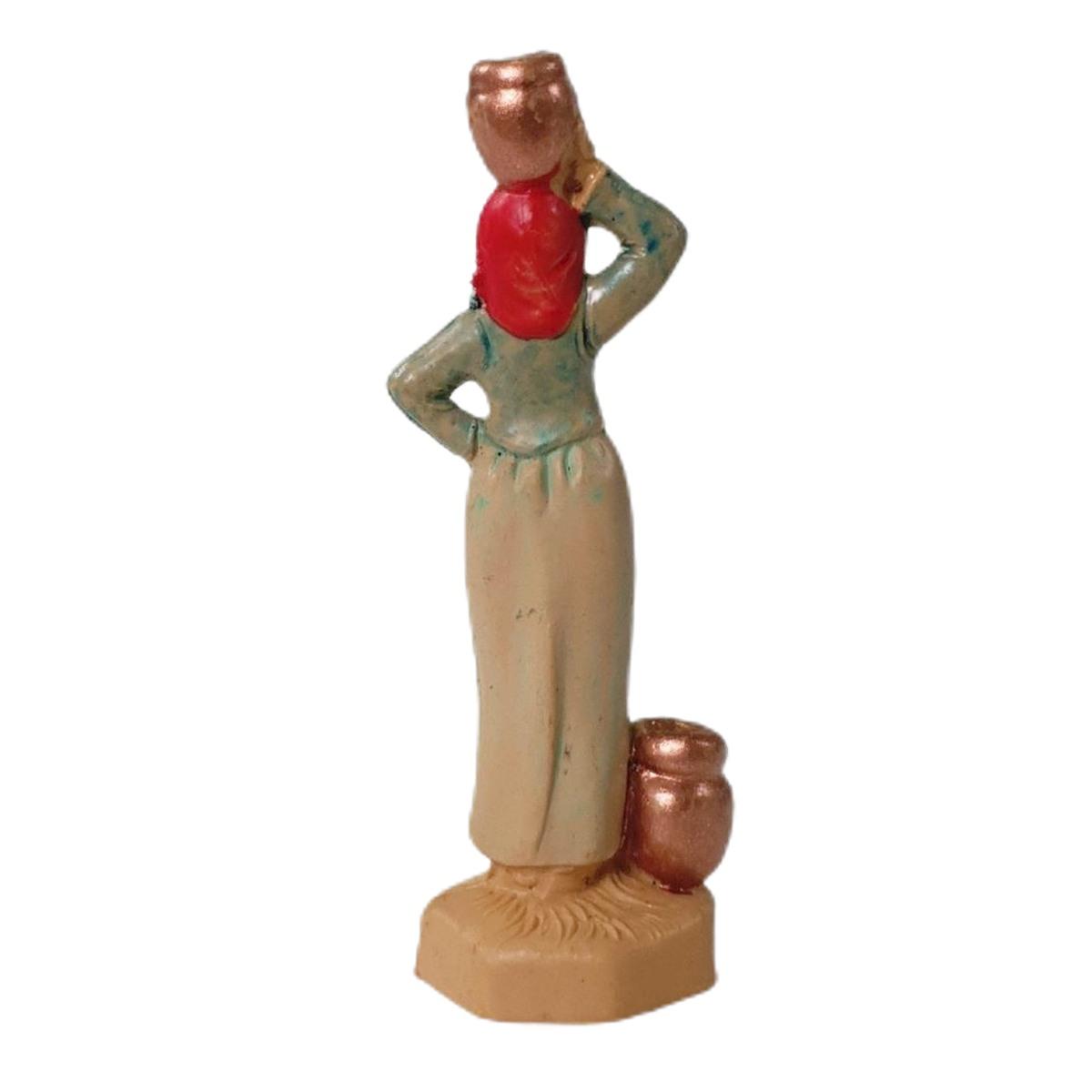 Statua presepe 4 cm donna anfora