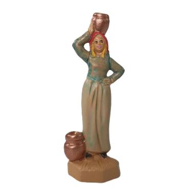 Statua presepe 4 cm donna anfora