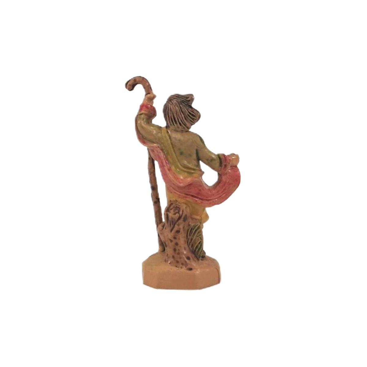 Statua presepe 4 cm pastore bastone
