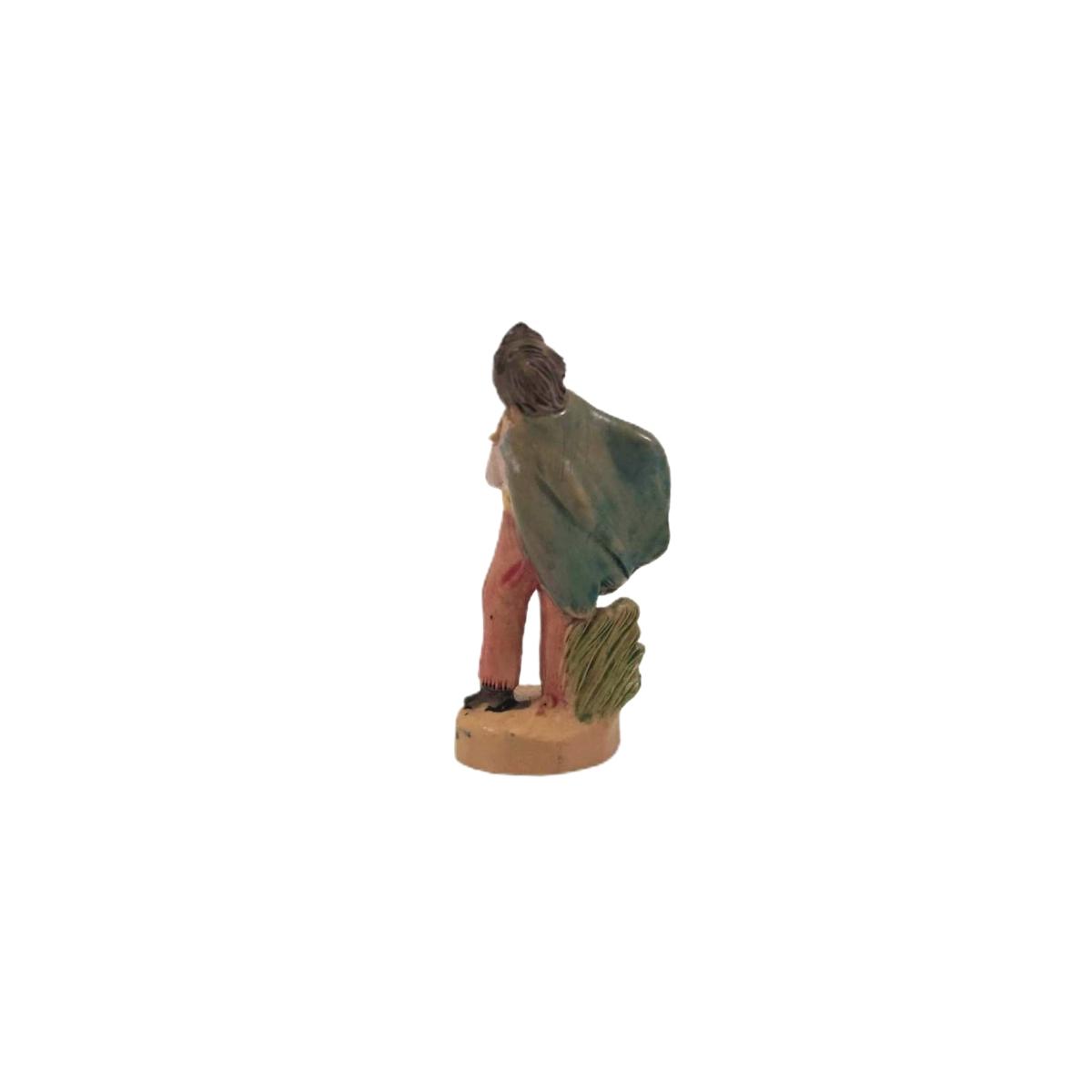 Statua presepe 4 cm pastore flauto