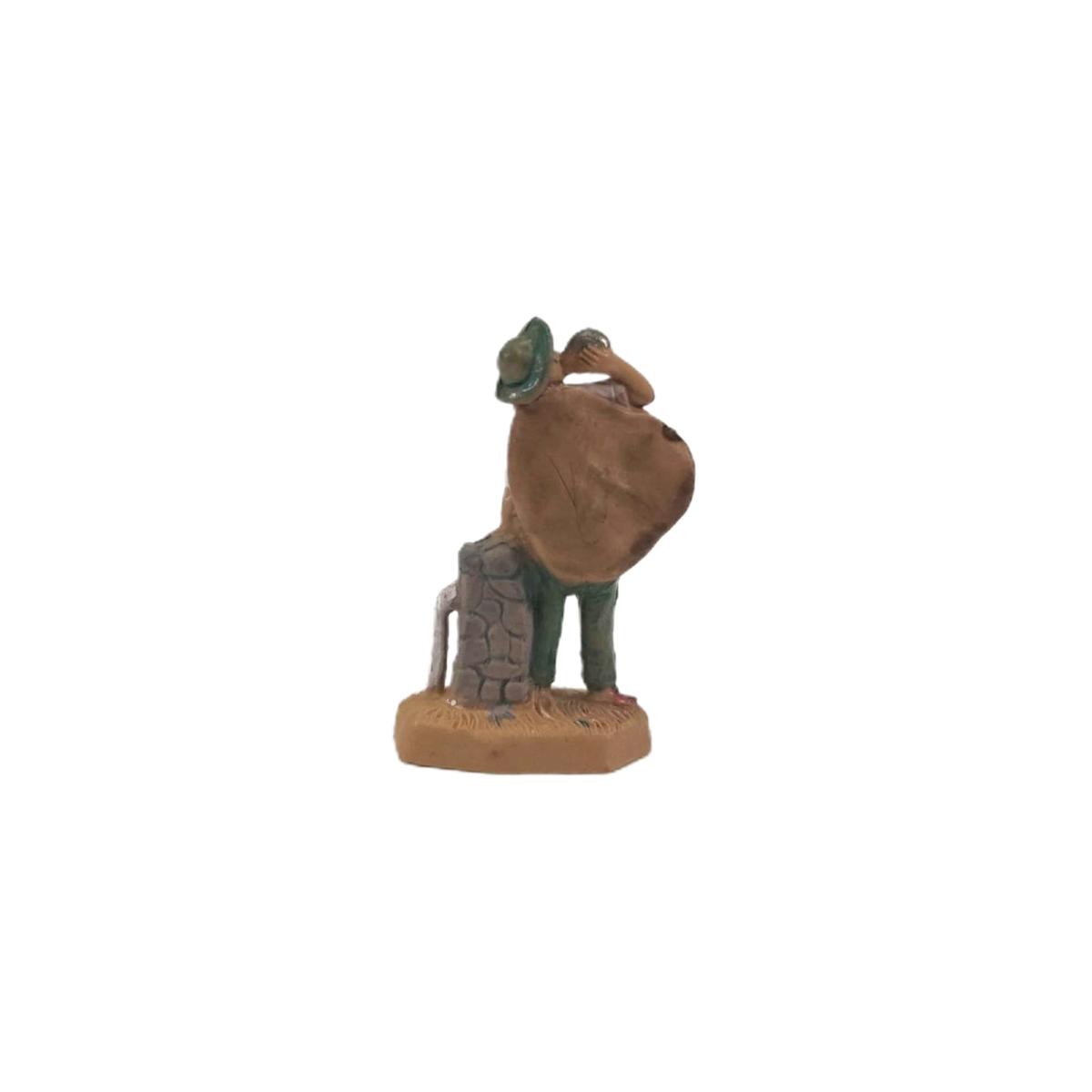 Statua presepe 4 cm pastore alla fontana
