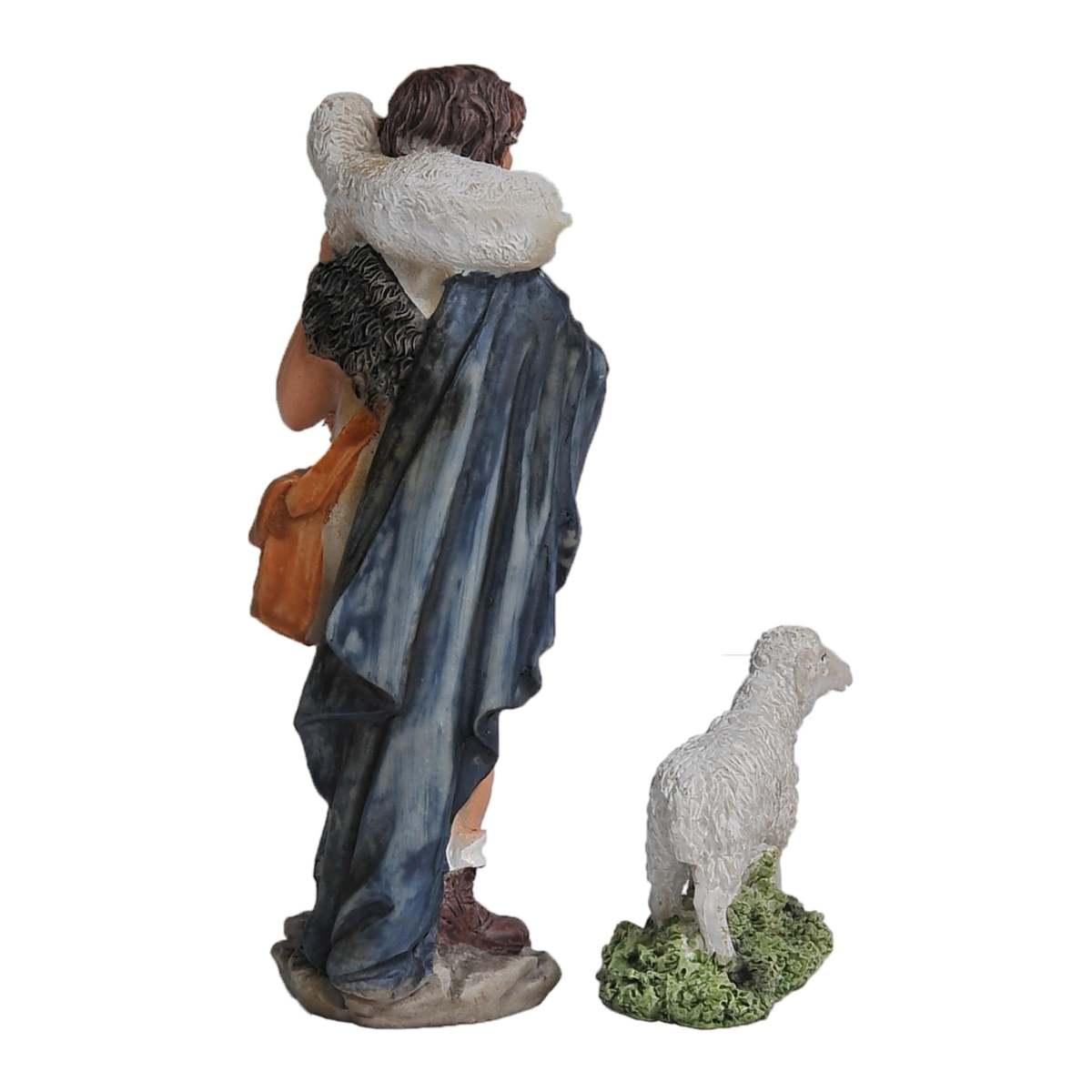Statua presepe 12 cm re magi pastore pecora