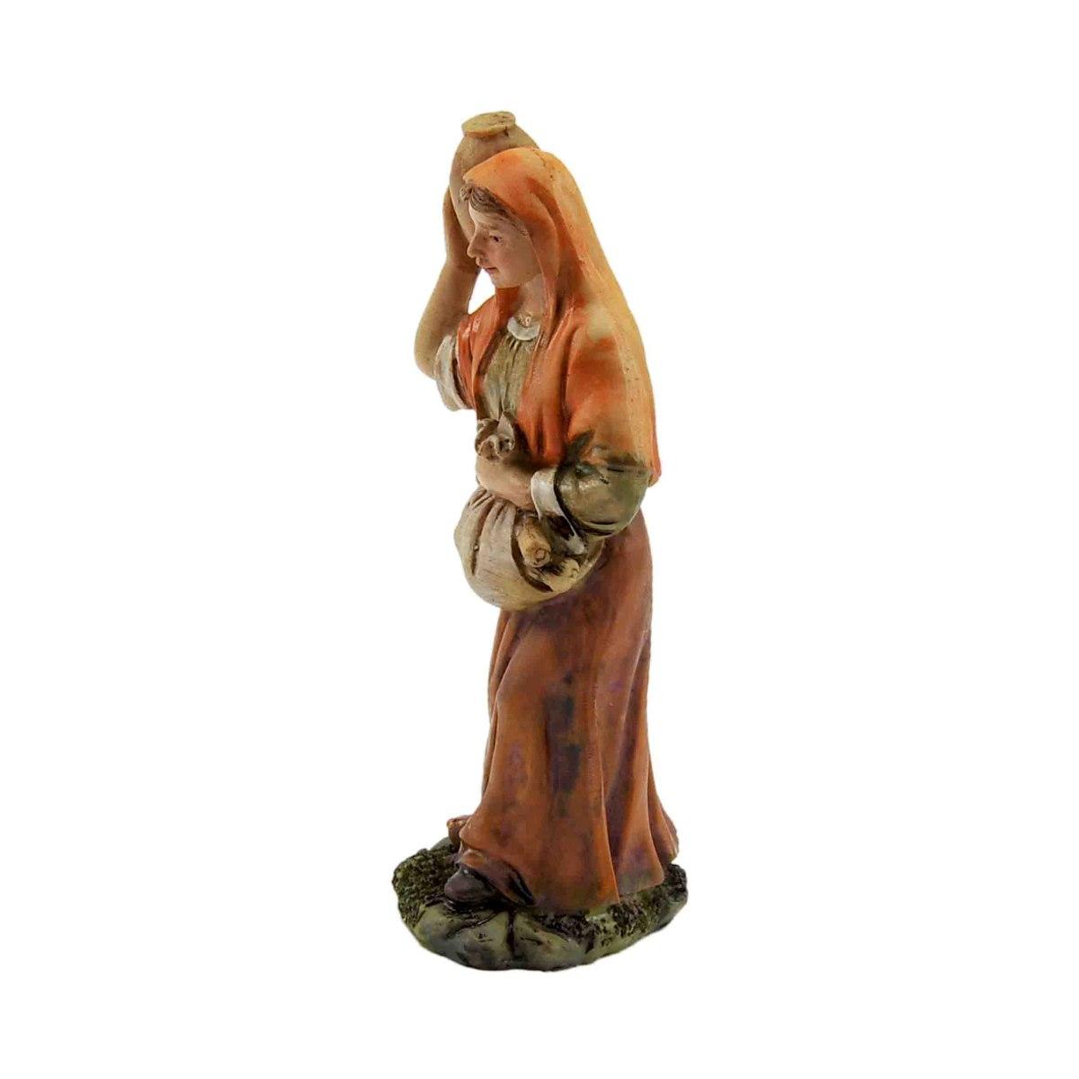 Statua presepe 15 cm donna anfora fascine
