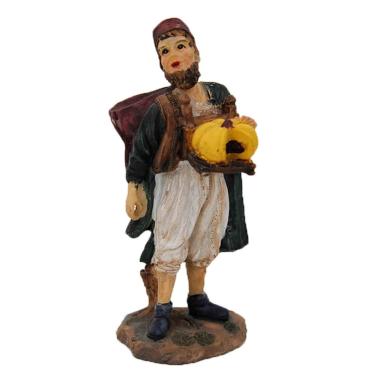Statua presepe 15 cm uomo sacco zucca