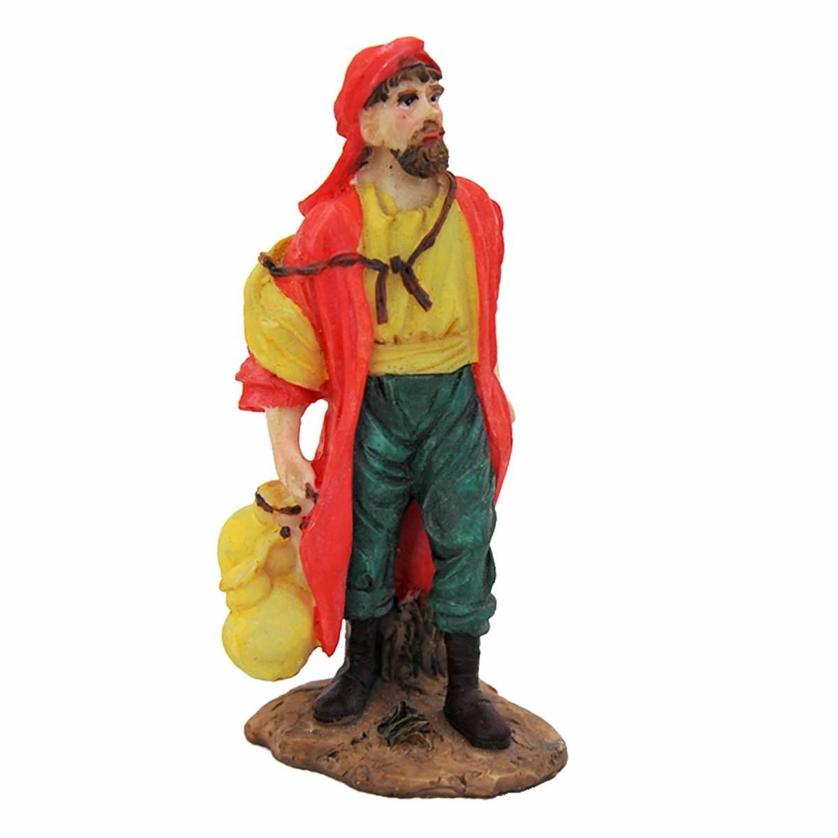 Statua presepe 15 cm uomo caciocavallo