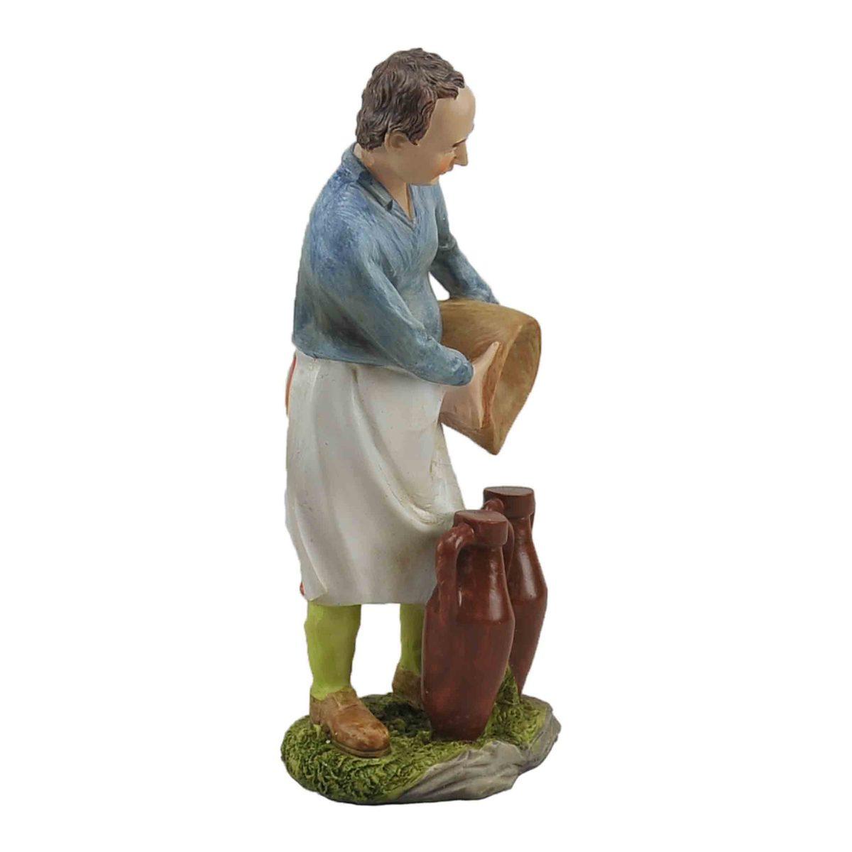 Statua presepe 30 cm vinaio anfore boccale