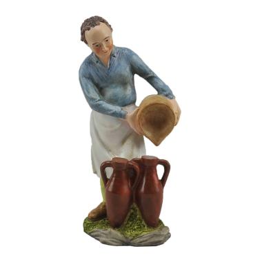 Statua presepe 30 cm vinaio anfore boccale