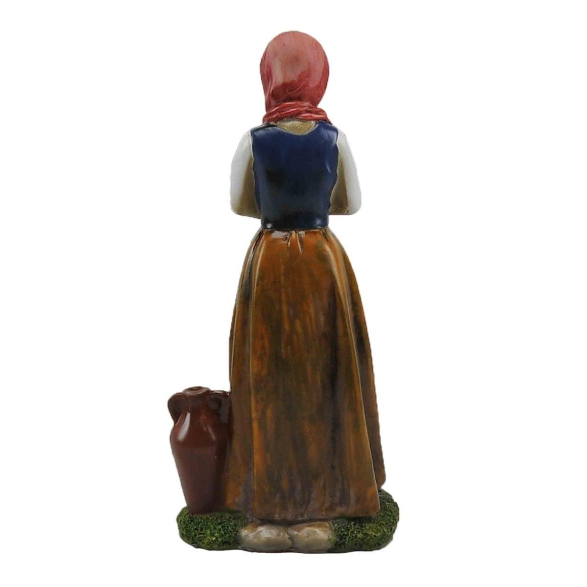 Statua presepe 30 cm donna anfora mani giunte