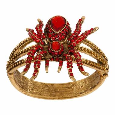 Bracciale matallo oro ragno rosso