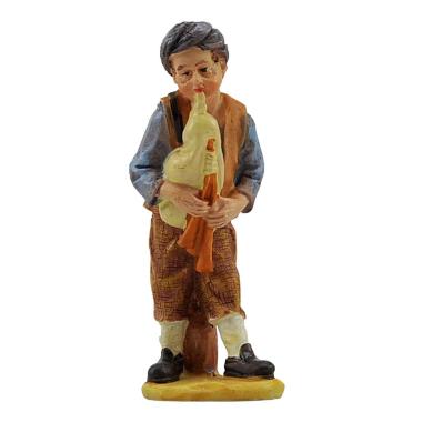 Statua presepe 10 cm zampognaro zampogne