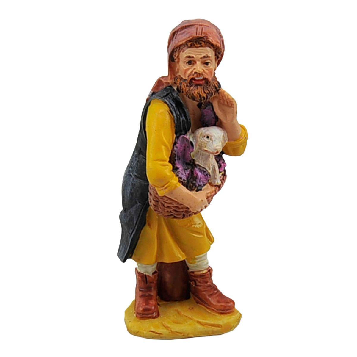 Statua presepe 10 cm pastore cane