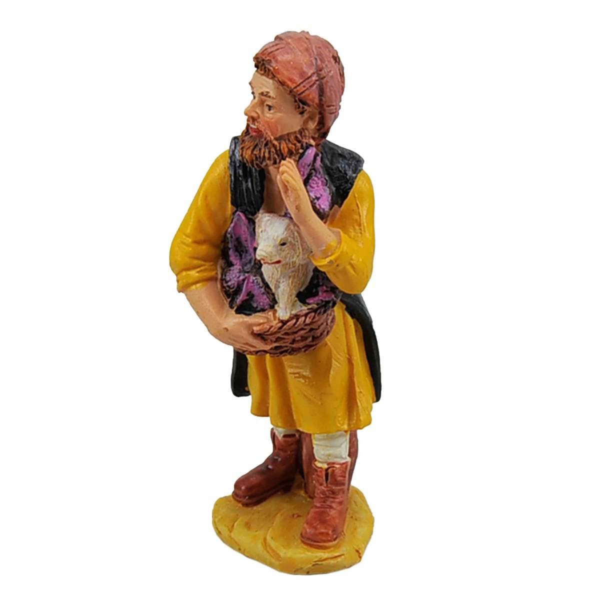 Statua presepe 10 cm pastore cane