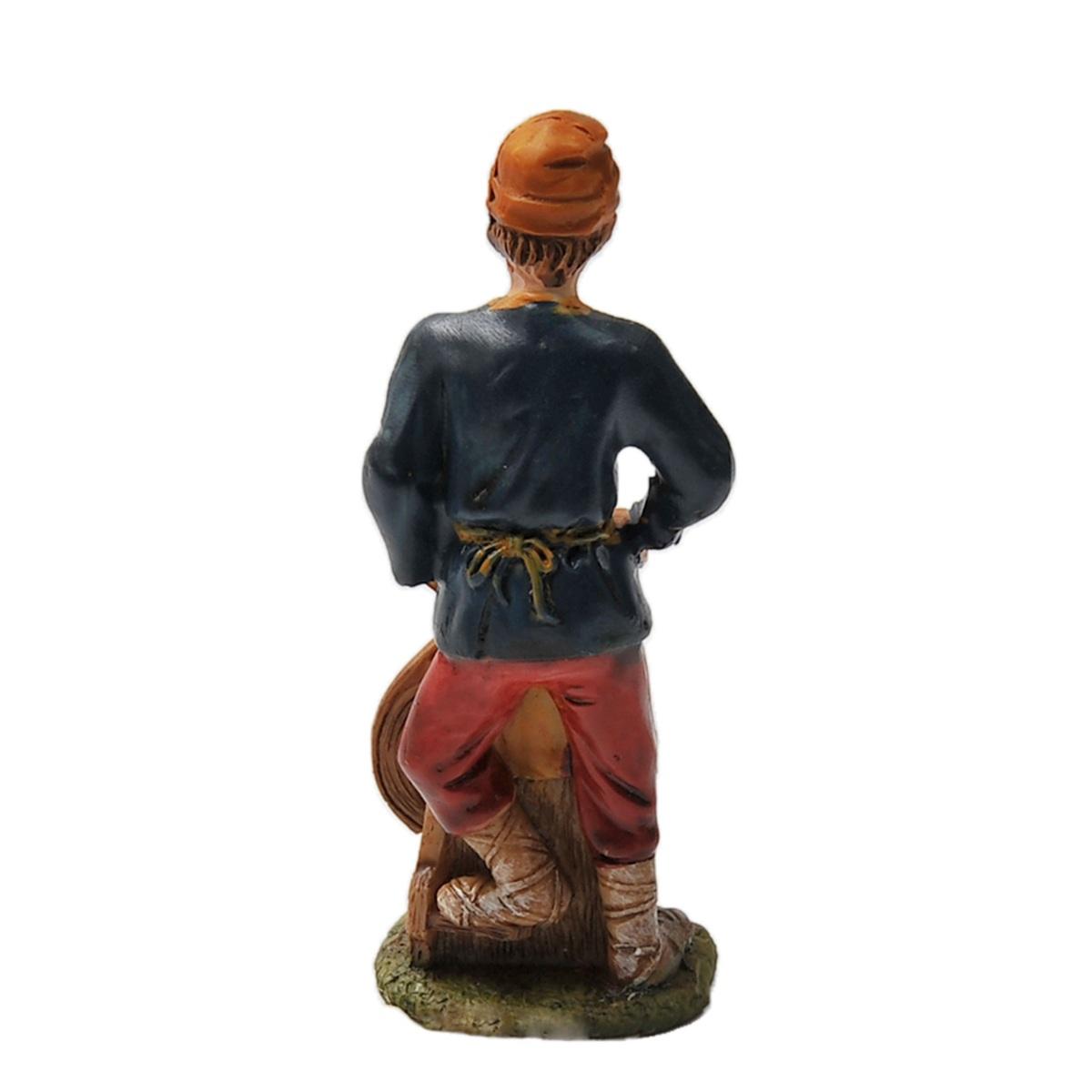 Statua presepe 10 cm arrotino banco