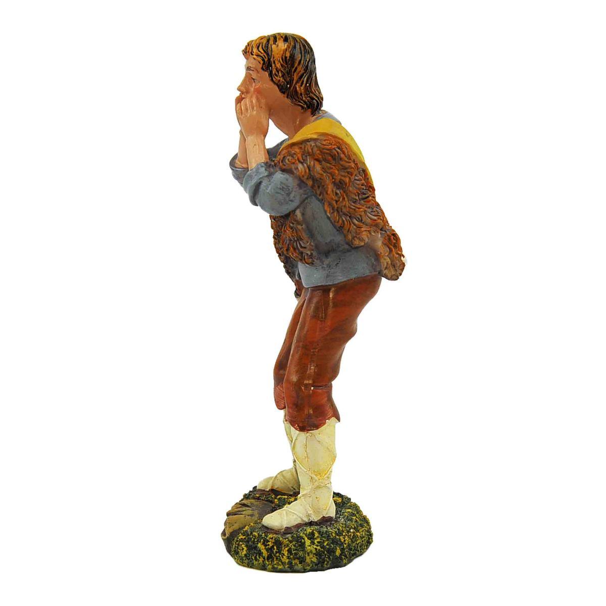Statua presepe 20 cm pastore casacca