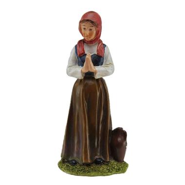 Statua presepe 15 cm donna anfora mani giunte