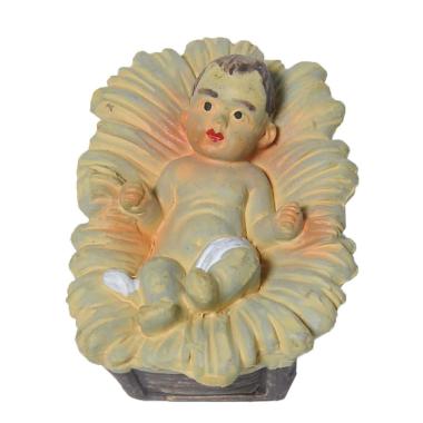 Statua presepe 10 cm gesù bambino culla