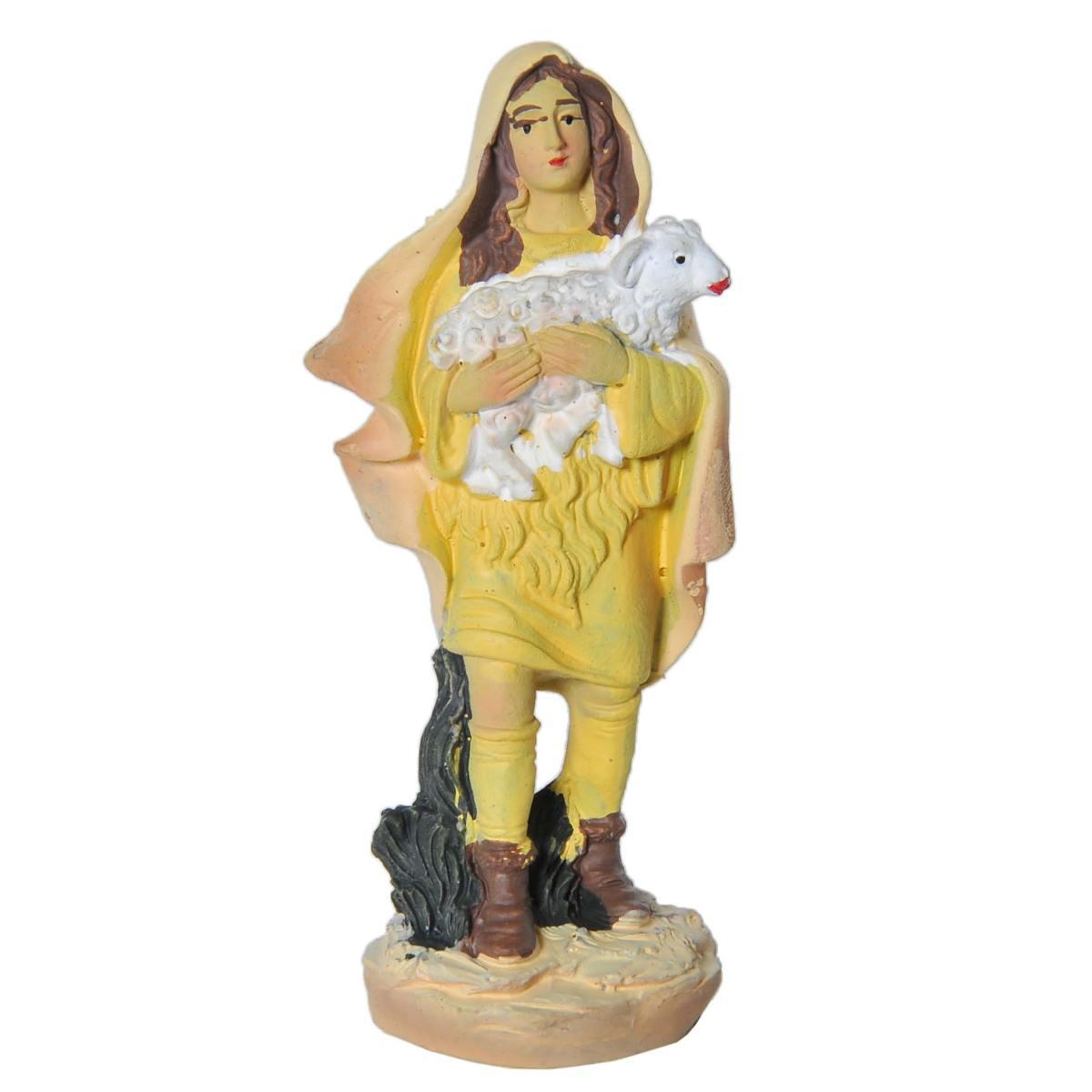 Statua presepe 10 cm pastore pecora