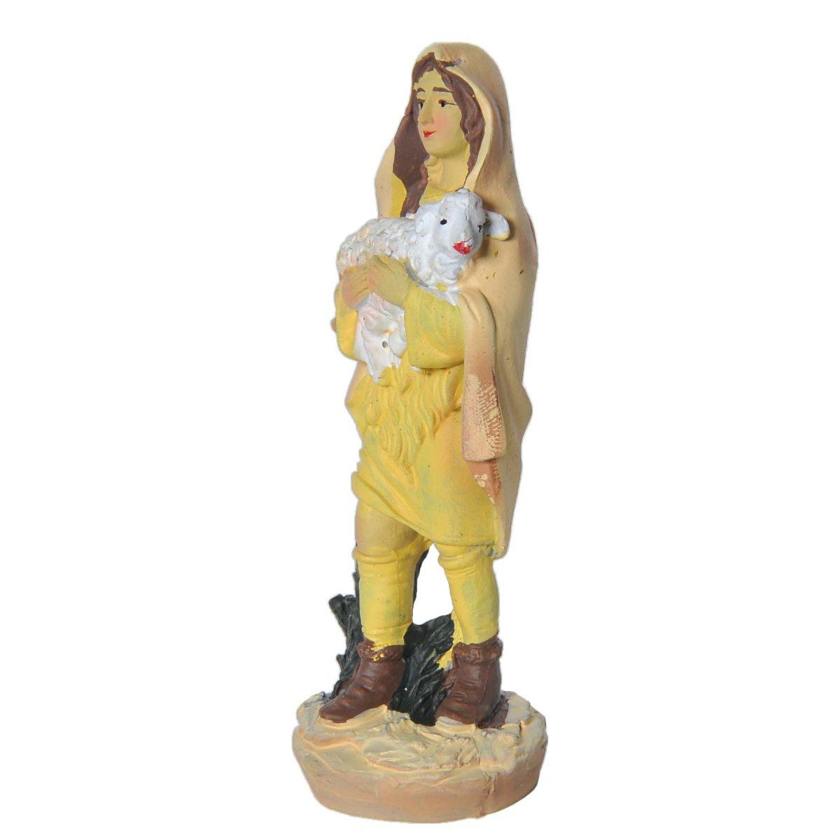 Statua presepe 10 cm pastore pecora