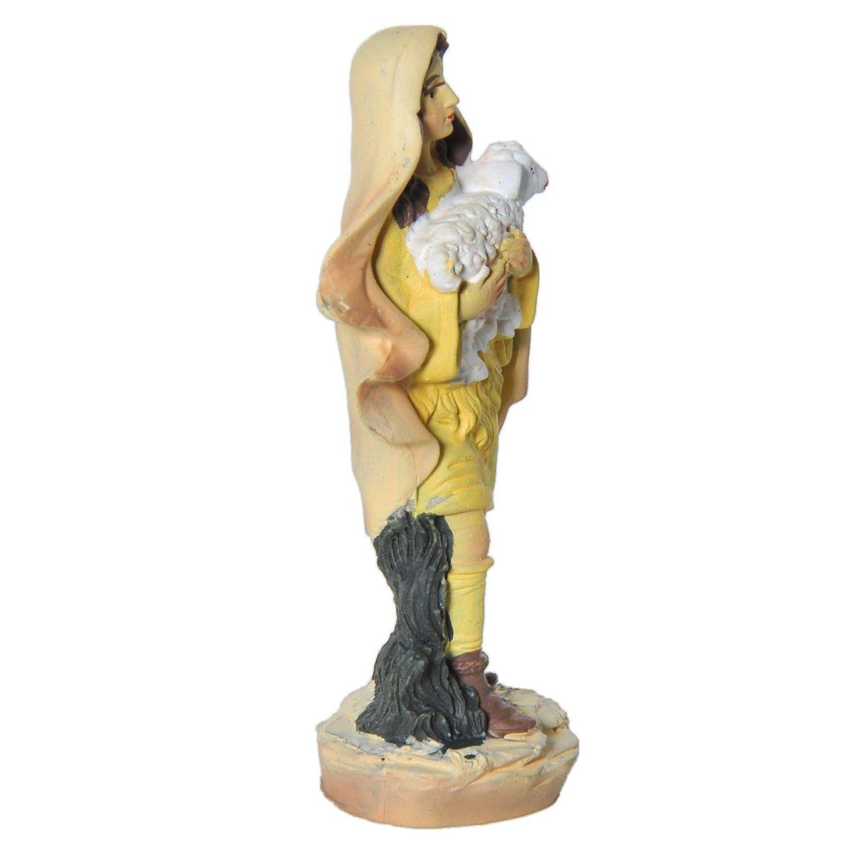 Statua presepe 10 cm pastore pecora