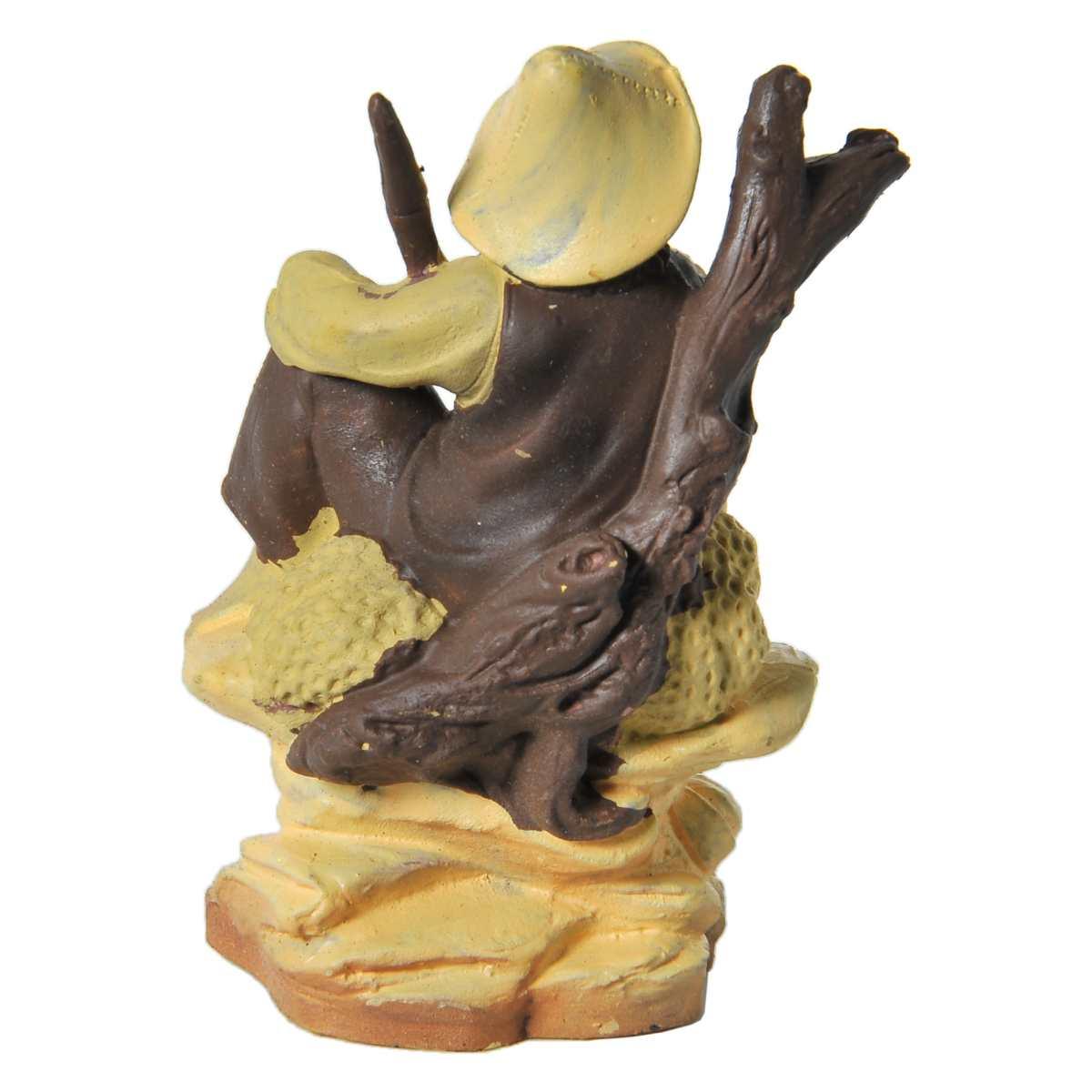 Statua presepe 10 cm pastore seduto cappello