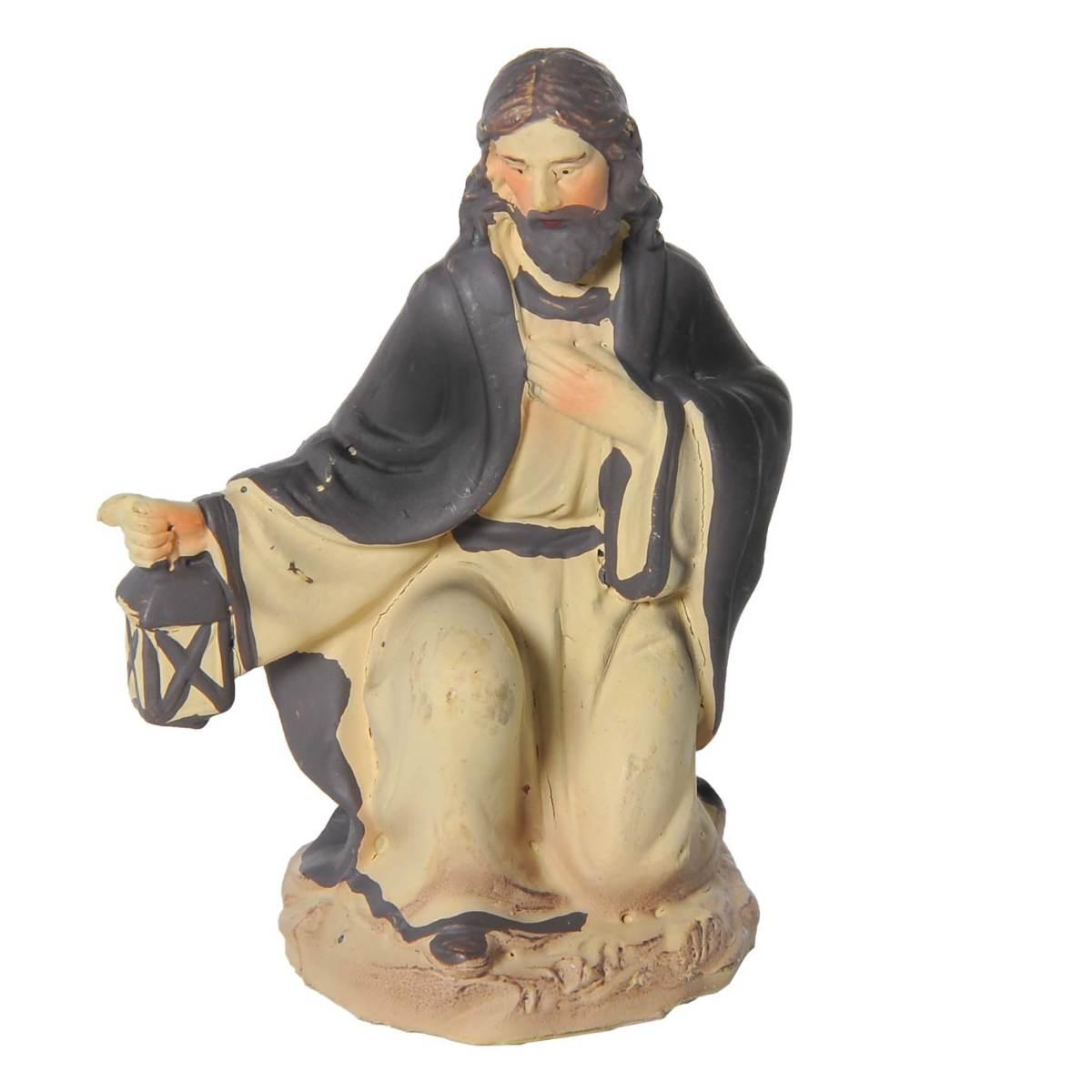 Statua presepe 10 cm san giuseppe in ginocchio