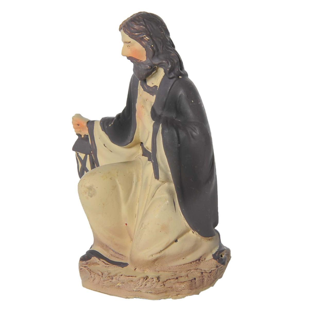 Statua presepe 10 cm san giuseppe in ginocchio