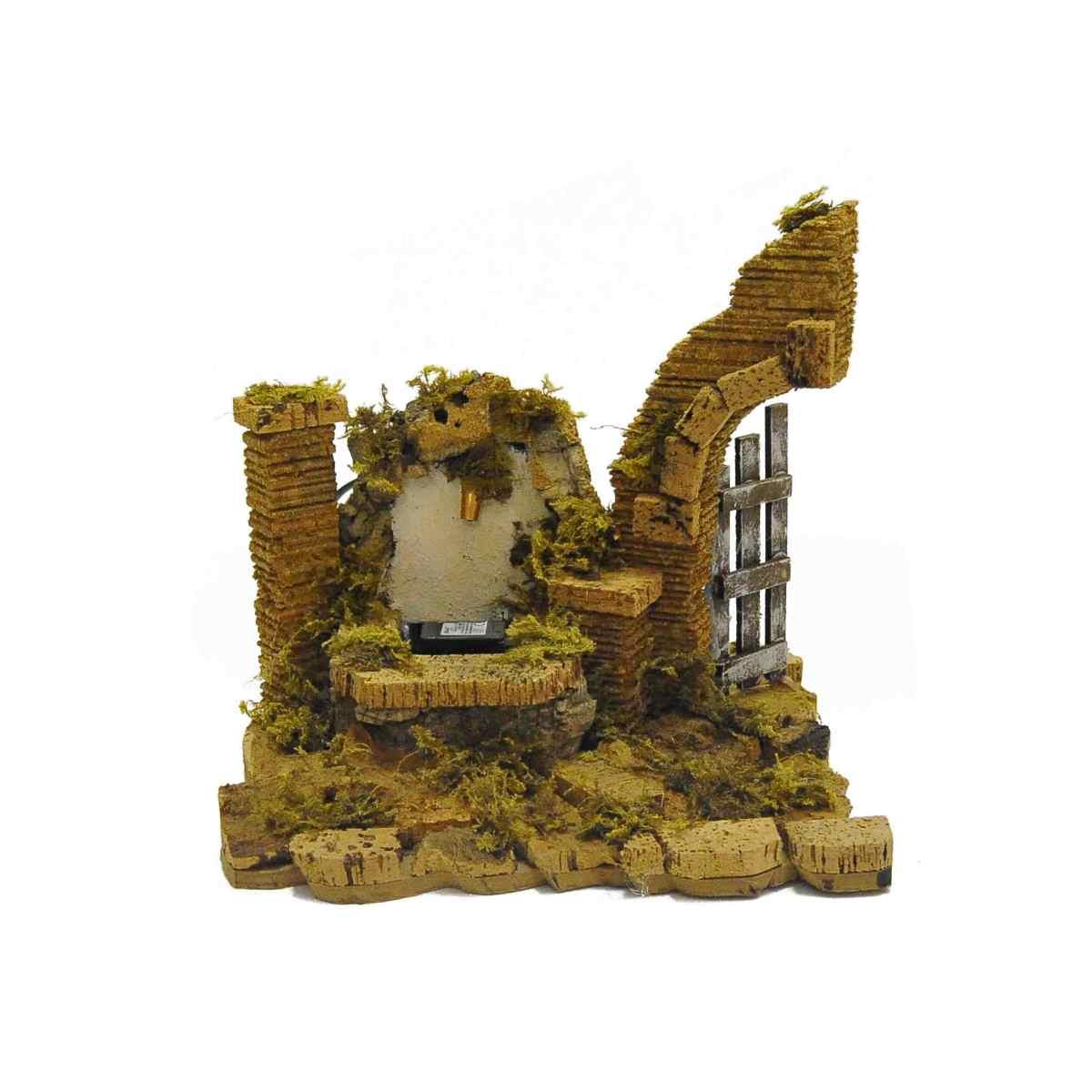 Fontana presepe elettrica arco romano