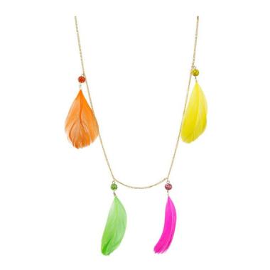 Collana piume colorate