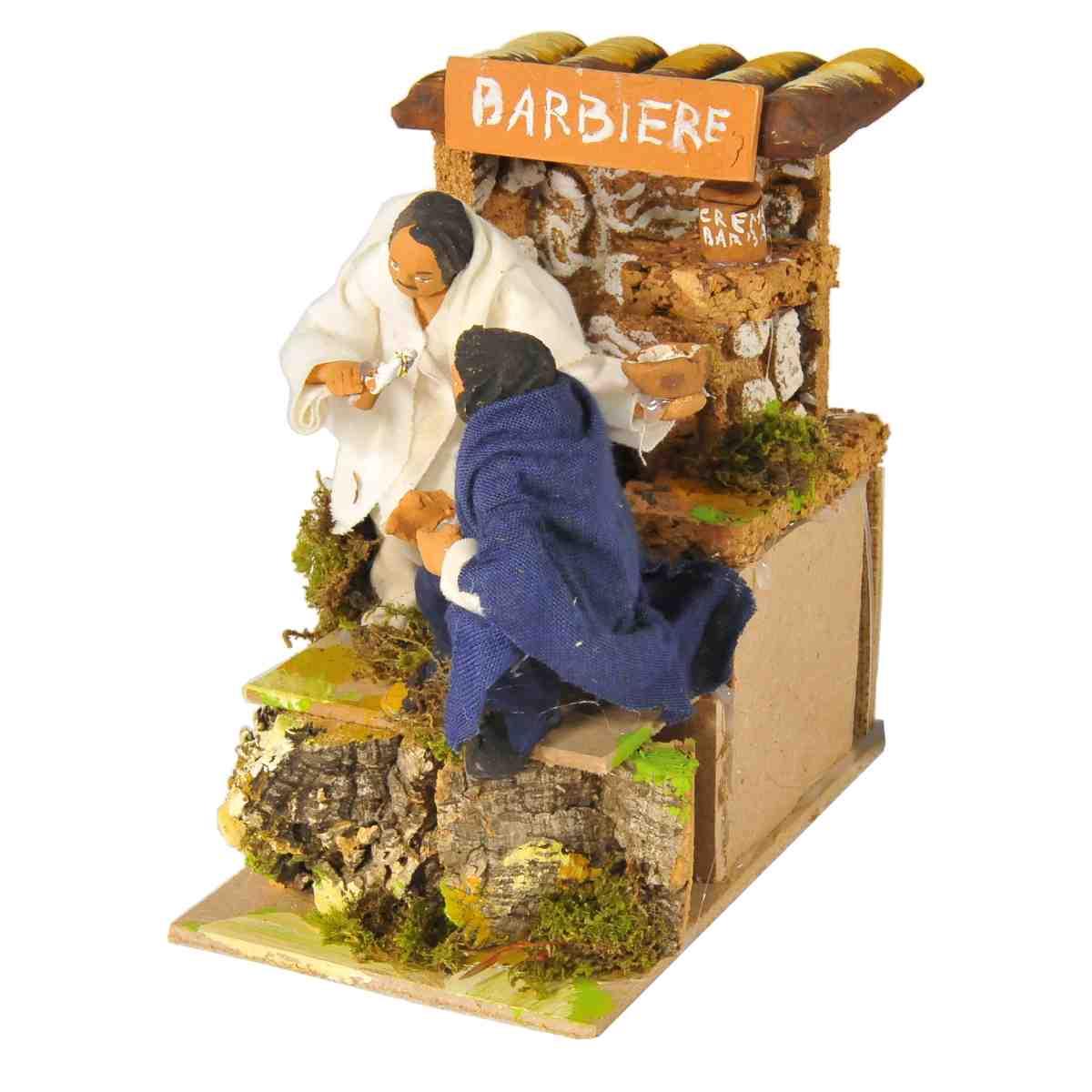 Statua presepe 8 cm movimento barbiere
