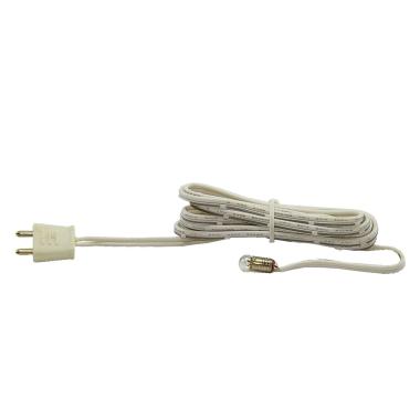 Cablaggio presepe e10 lampadina trasparente filo bianco 3 5 modello v