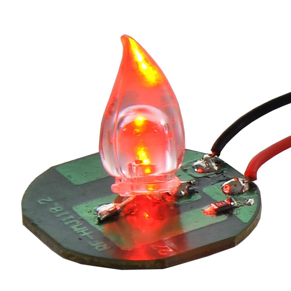 Luce presepe 1 led effetto fuoco tremolante batterie 2030 modello a
