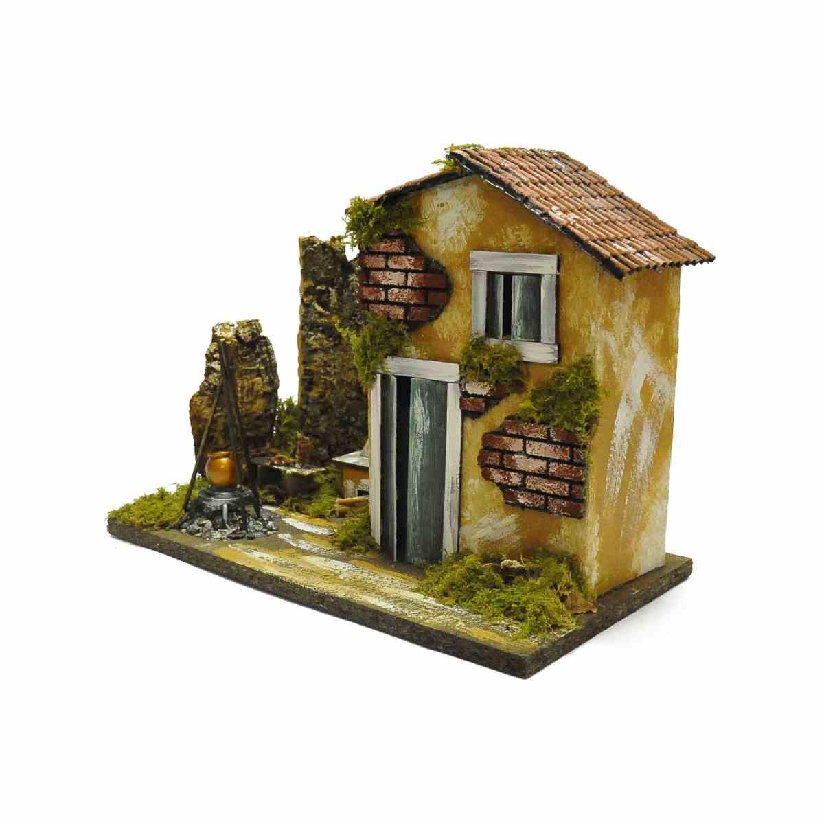 Casetta presepe fuoco elettrico batterie